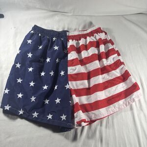 Uzzi Active Wear American Flag Swim Trunks Shorts XXL Stars Stripes
